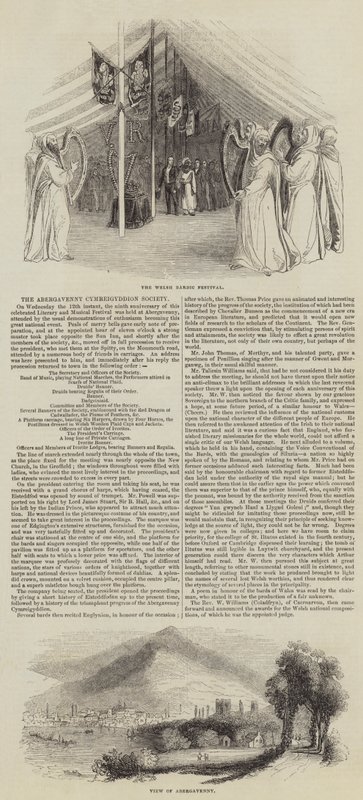 The Abergavenny Cymreigyddion Society by English School