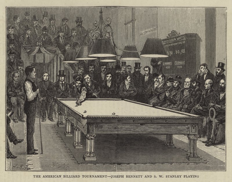 The American Billiard Tournament, Joseph Bennett and S W Stanley Playing by English School