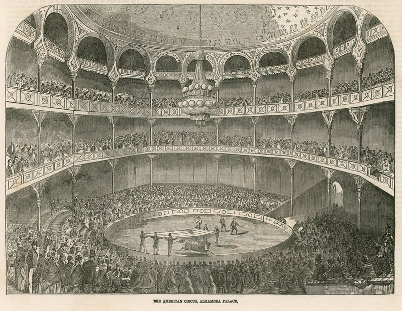 The American Circus at the Alhambra Palace (Alhambra Theatre), Leicester Square, London by English School