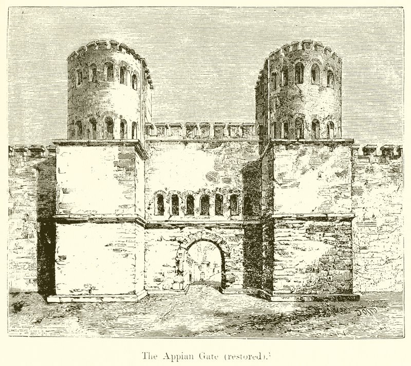The Appian Gate (Restored) by English School