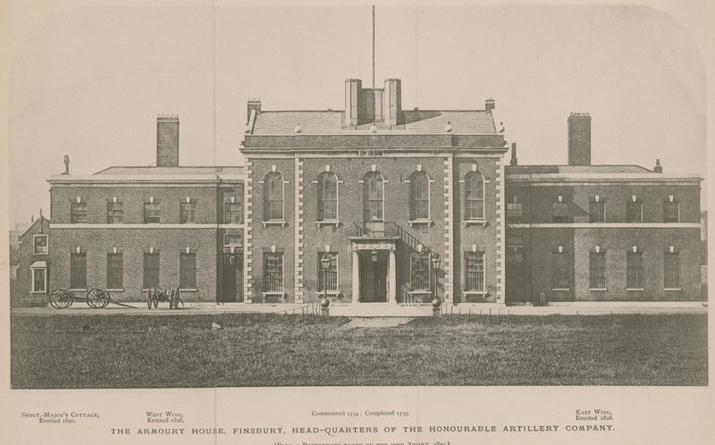 The Armoury House, Finsbury, Headquarters of the Honourable Artillery Company by English School
