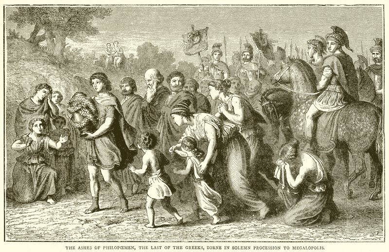 The Ashes of Philopoemen, the Last of the Greeks, Borne in Solemn Procession to Megalopolis by English School