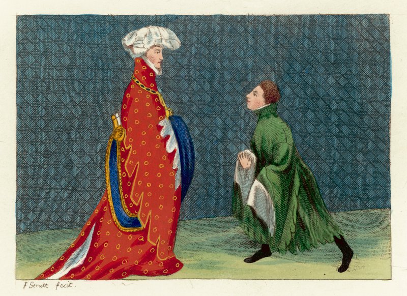 The Author paying his respects to a Gascoigne Knight by English School
