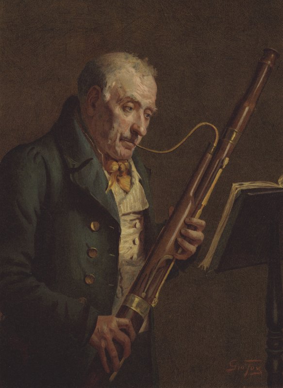 The Bassoon Player by English School