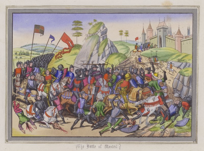 The Battle Of Montiel by English School