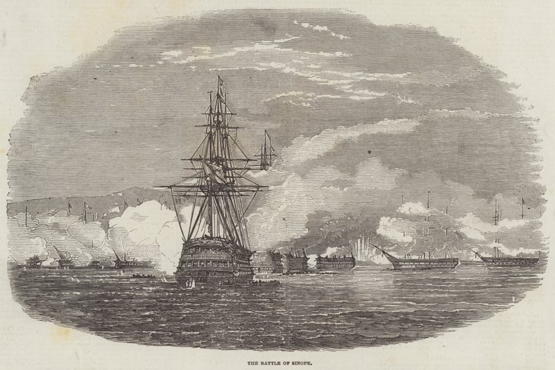 The Battle of Sinope by English School