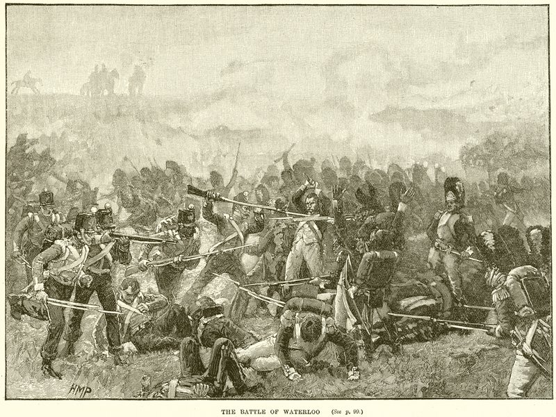 The Battle of Waterloo by English School