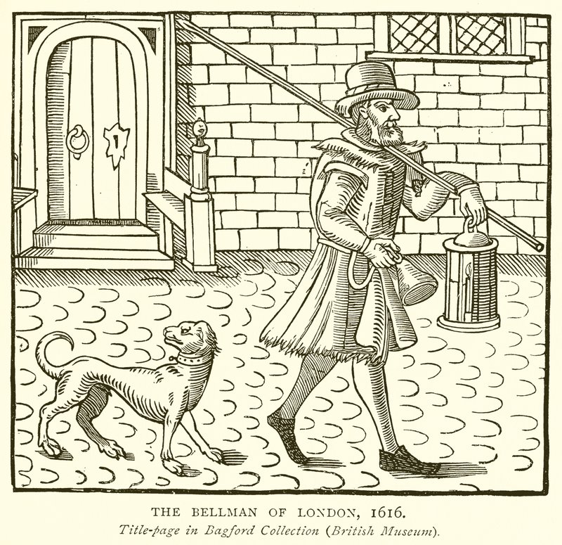 The Bellman of London, 1616 by English School