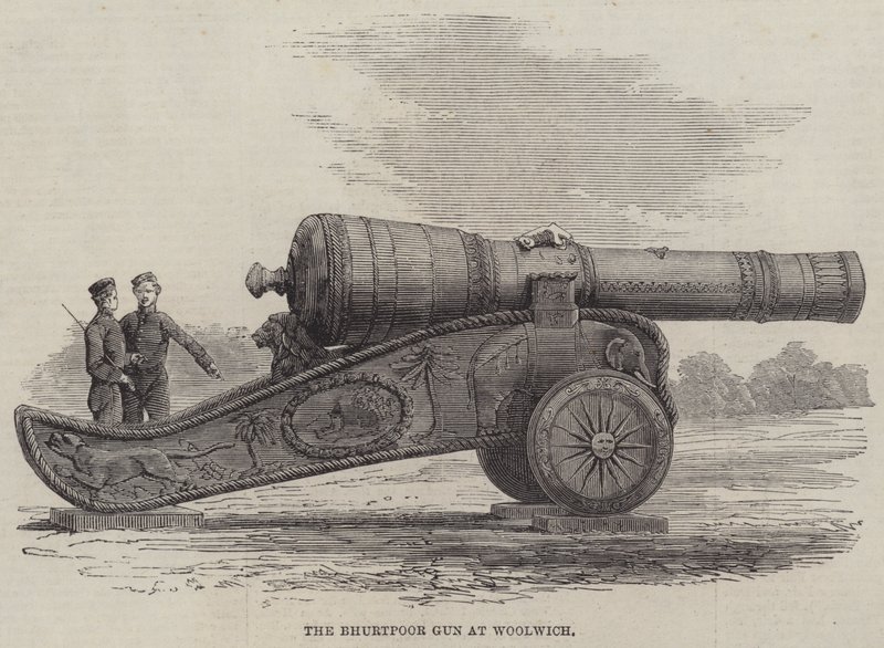 The Bhurtpoor Gun at Woolwich by English School
