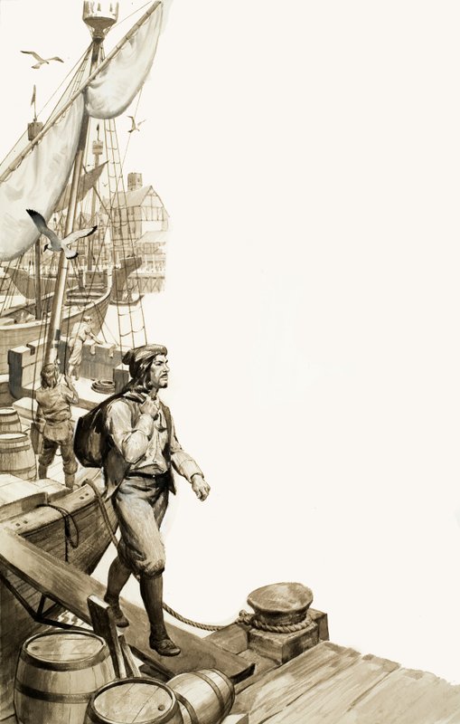 The Black Death, carried by a French sailor into a British port by English School