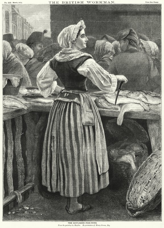The Boulogne Fish-Wife (engraving) by English School
