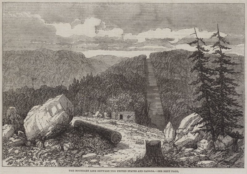 The Boundary Line between the United States and Canada by English School