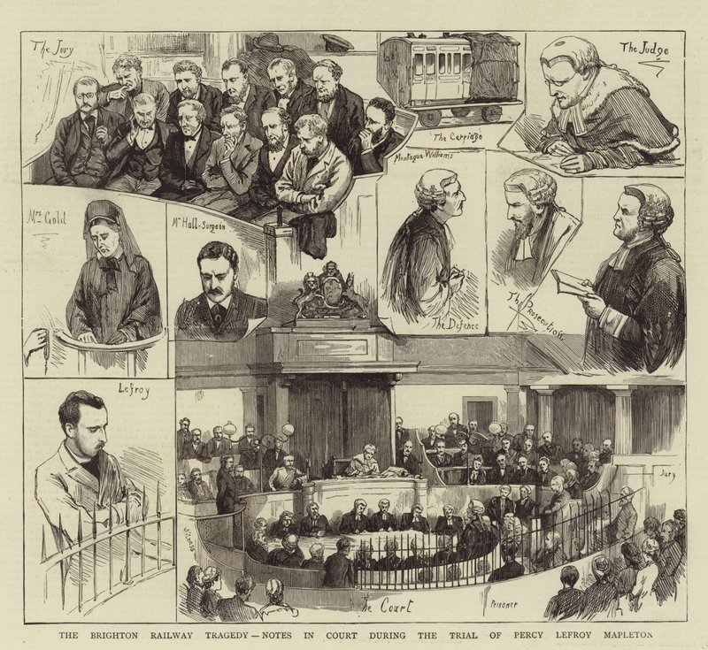 The Brighton Railway Tragedy, Notes in Court During the Trial of Percy Lefroy Mapleton by English School