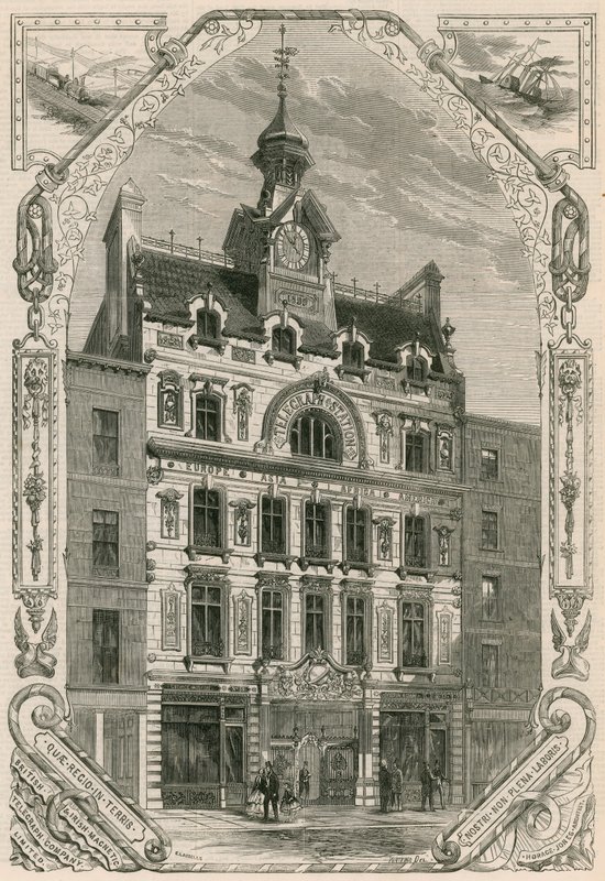 The British and Irish Magnetic Telegraph Companys Offices, Threadneedle Street, London by English School