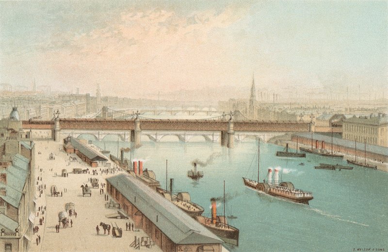 The Broomielaw, Glasgow - Looking East by English School
