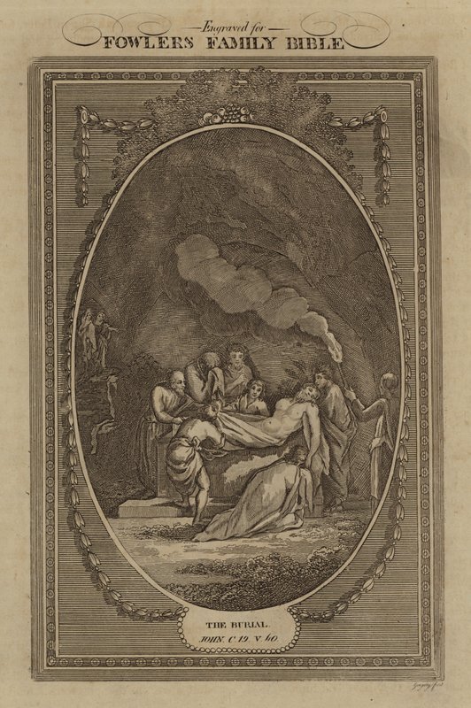 The Burial, John, Chapter 19, Verse 40 by English School