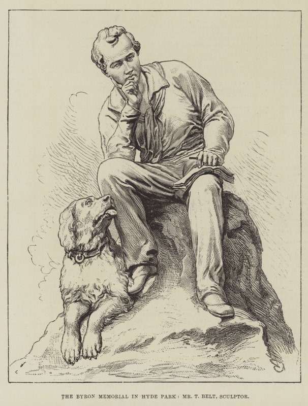 The Byron Memorial in Hyde Park, Mr T Belt, Sculptor by English School