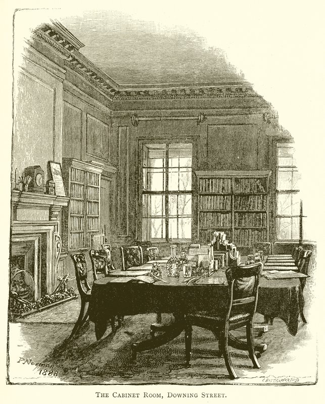 The Cabinet Room, Downing Street by English School
