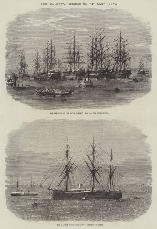 The Calcutta Obsequies of Lord Mayo by English School