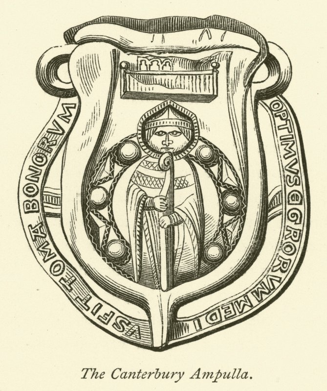The Canterbury Ampulla by English School