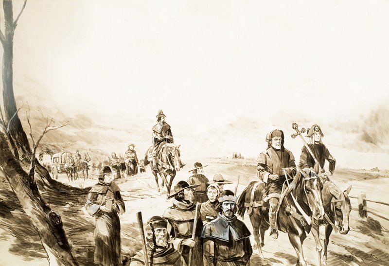 The Canterbury Pilgrims by English School