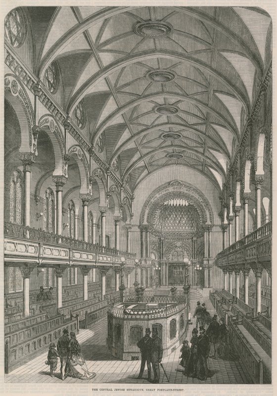 The Central Jewish Synagogue, Great Portland Street, London by English School