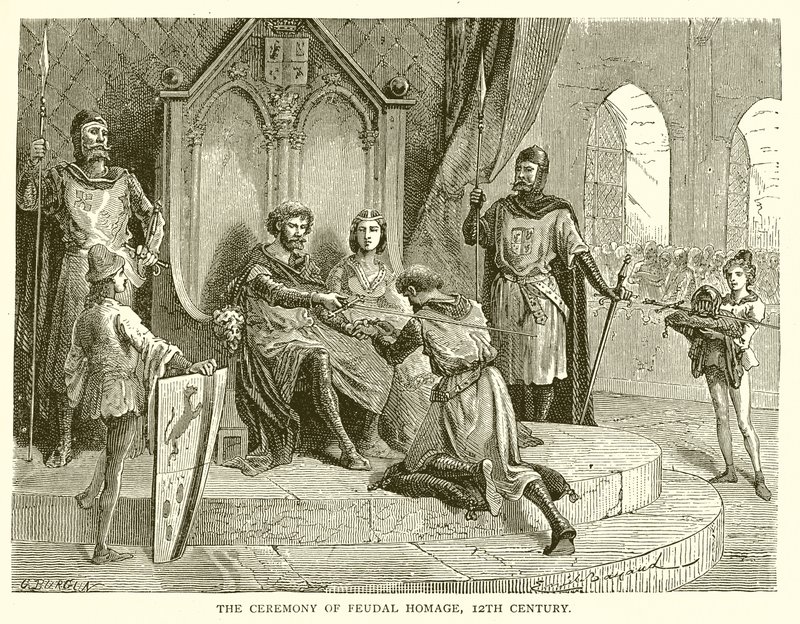 The Ceremony of Feudal Homage, 12th Century by English School