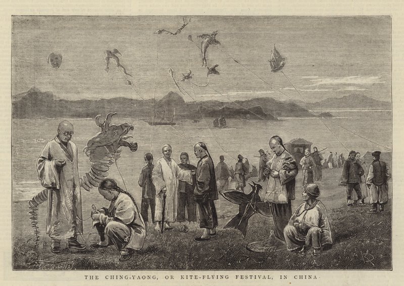 The Ching-Yaong, or Kite-Flying Festival, in China by English School