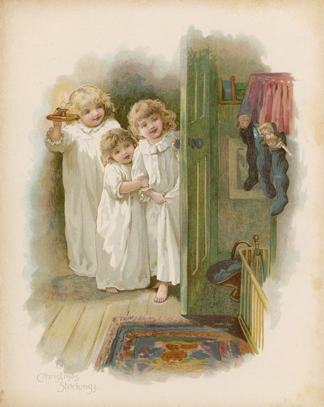 The Christmas Stockings by English School