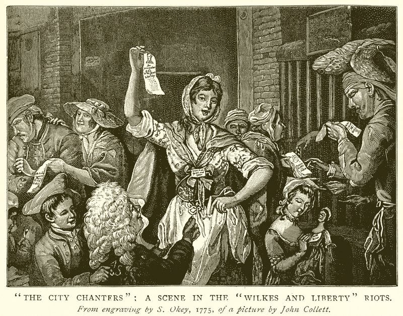 The City Chanters: A Scene in the Wilkes and Liberty Riots by English School