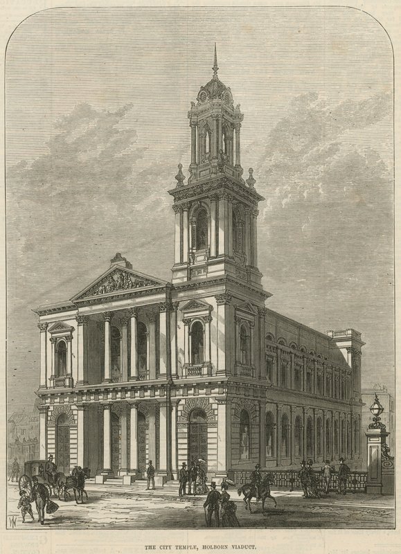 The City Temple, Holborn Viaduct by English School