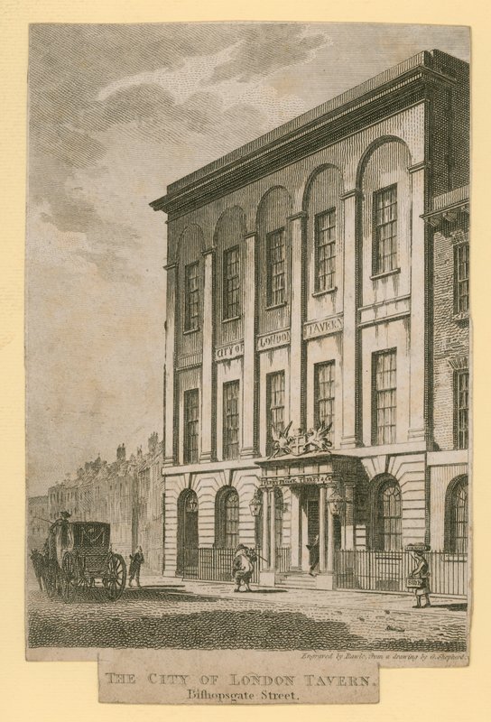 The City of London Tavern, Bishopsgate Street by English School
