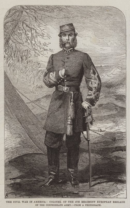 The Civil War in America, Colonel of the 4th Regiment European Brigade of the Confederate Army by English School