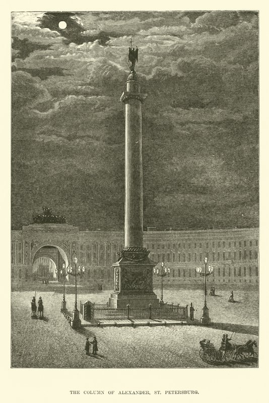 The Column of Alexander, St Petersburg by English School
