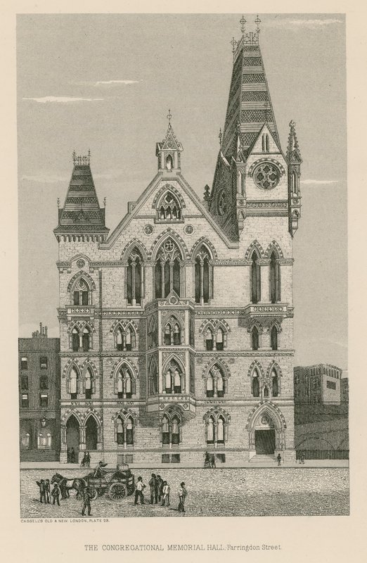 The Congregational Memorial Hall, Farringdon Street, London by English School