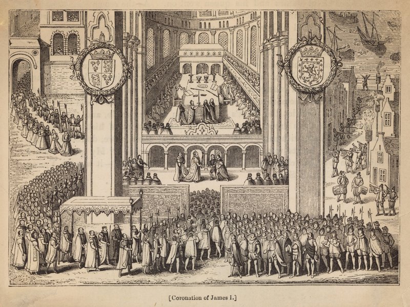The Coronation of King James I by English School