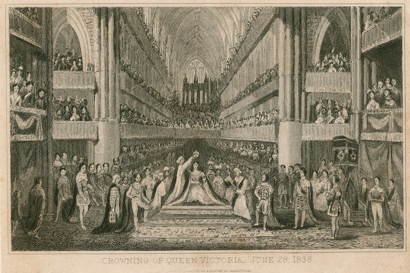 The Coronation of Queen Victoria in Westminster Abbey, 28 June 1838 by English School