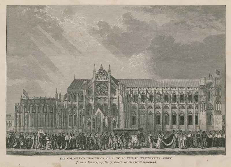 The Coronation Procession of Anne Boleyn to Westminster Abbey by English School