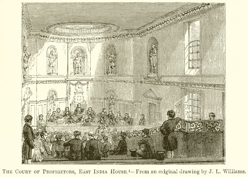The Court of Proprietors, East India House by English School