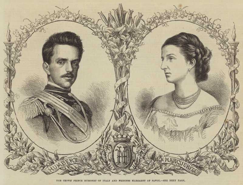 The Crown Prince Humbert of Italy and Princess Margaret of Savoy by English School
