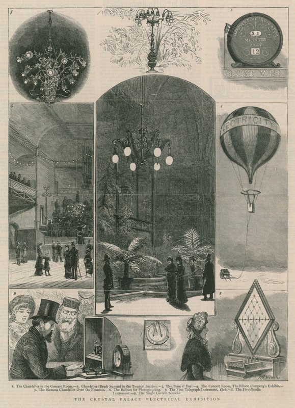 The Crystal Palace Electrical Exhibition by English School