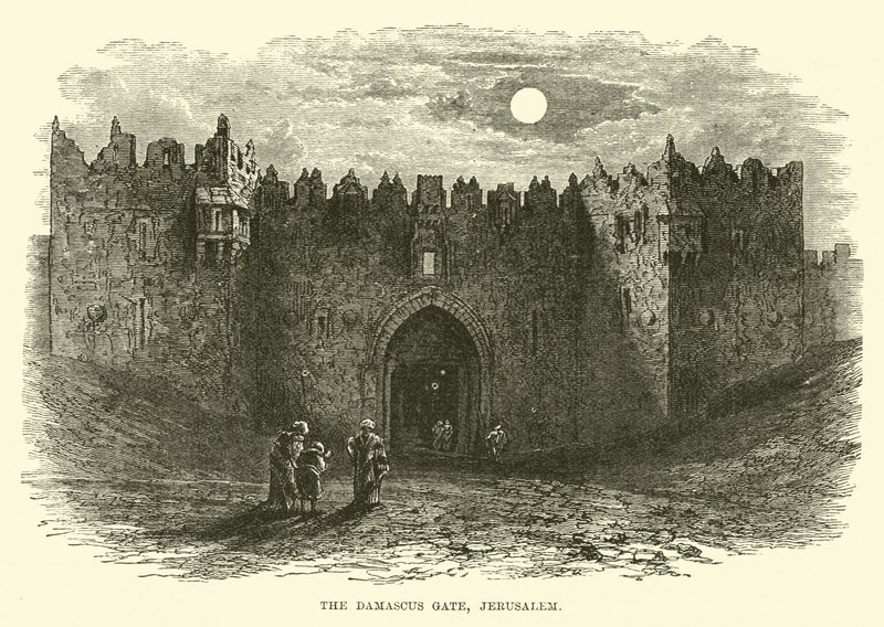 The Damascus Gate, Jerusalem by English School