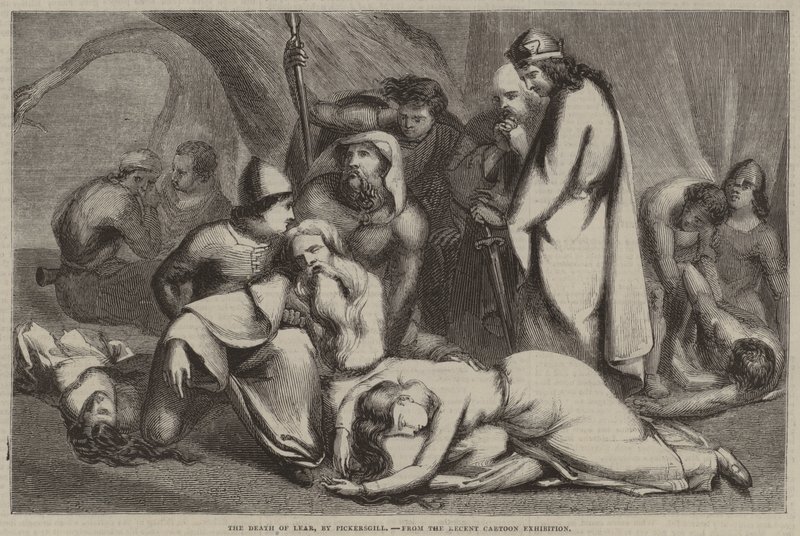 The Death of Lear, by Pickersgill, from the Recent Cartoon Exhibition by English School