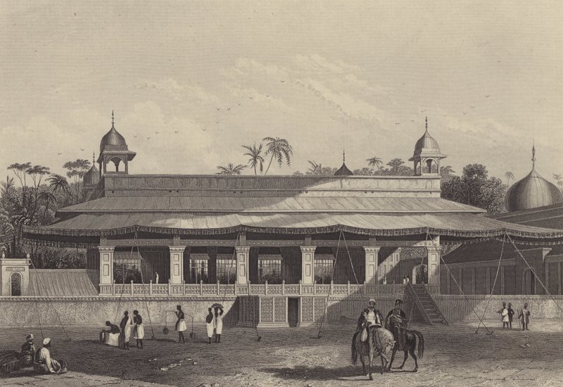 The Dewas Khan, or Hall of Audience, Palace of Delhi by English School