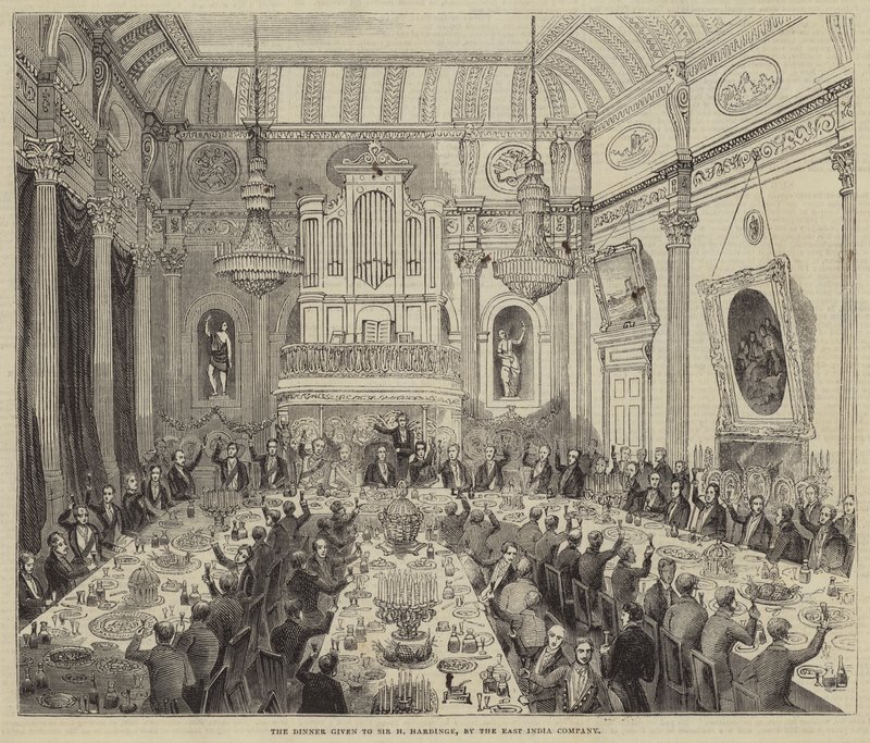 The Dinner Given to Sir H Hardinge, by the East India Company by English School