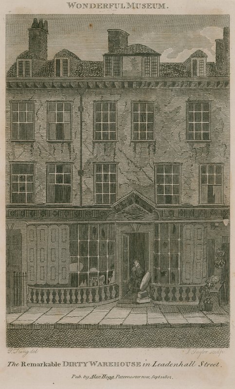 The Dirty Warehouse, residence in Leadenhall Street, London, of Nicholas Bentley, also known as Dirty Dick by English School