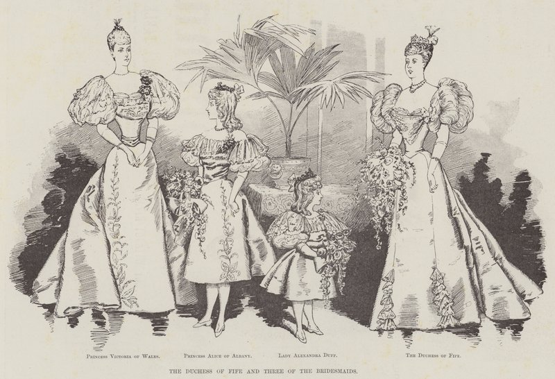 The Duchess of Fife and Three of the Bridesmaids by English School