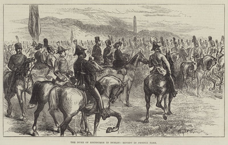 The Duke of Edinburgh in Dublin, Review in Phoenix Park by English School