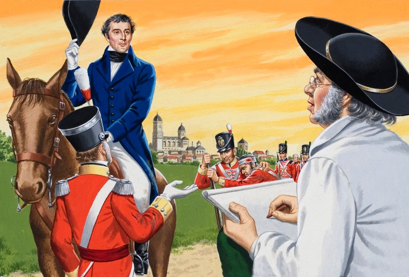 The Duke of Wellington Being Painted by Goya by English School