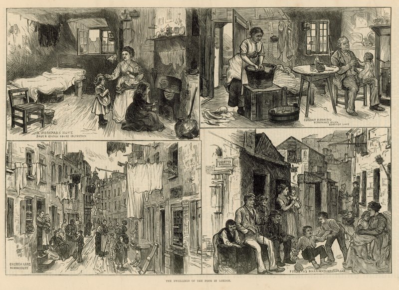 The Dwellings of the Poor in London by English School